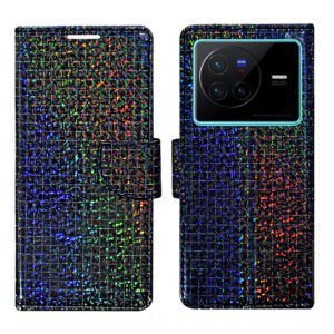 Dhar Flips Glitter Flip Cover Vivo X80   | Leather Finish | Shock Proof | Magnetic Clouser | Light Weight | Compatible with Vivo X80  Cover | Best Designer Cover For Vivo X80