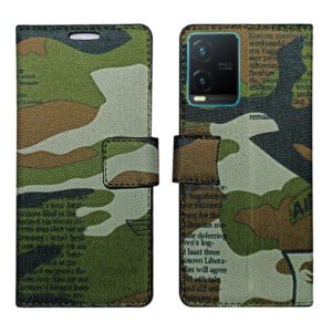 Dhar Flips Army Flip Cover Vivo T1X   | Leather Finish | Shock Proof | Magnetic Clouser | Light Weight | Compatible with Vivo T1X  Cover | Best Designer Cover For Vivo T1X