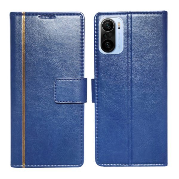 Dhar Flips Blue GP Flip Cover Mi 11X | Leather Finish | Shock Proof | Magnetic Clouser | Light Weight | Compatible with Mi 11X Cover | Best Designer Cover For Mi 11X