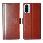 Dhar Flips Brown GP Flip Cover Mi 11X | Leather Finish | Shock Proof | Magnetic Clouser | Light Weight | Compatible with Mi 11X Cover | Best Designer Cover For Mi 11X