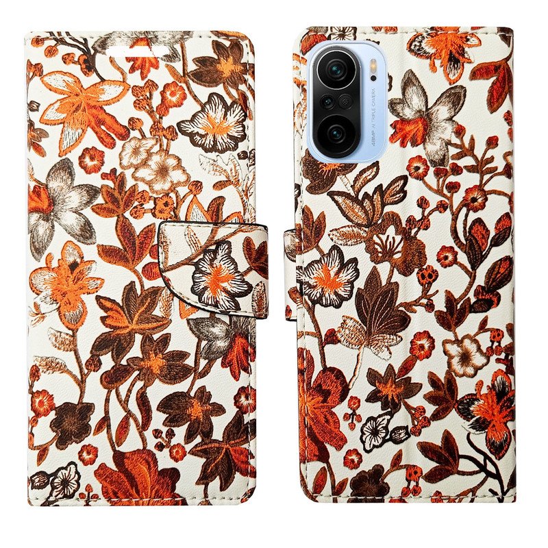 Dhar Flips Orange Pattern Flip Cover Mi 11X | Leather Finish | Shock Proof | Magnetic Clouser | Light Weight | Compatible with Mi 11X Cover | Best Designer Cover For Mi 11X