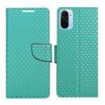 Dhar Flips Aquamarine Dot Flip Cover Mi 11X | Leather Finish | Shock Proof | Magnetic Clouser | Light Weight | Compatible with Mi 11X Cover | Best Designer Cover For Mi 11X