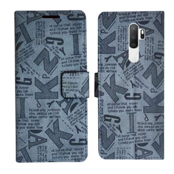 Dhar Flips Grey ATZ Flip Cover for Oppo A9 2020| Leather Finish | Shock Proof | Magnetic Clouser Compatible with Oppo A9 2020