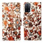 Dhar Flips Orange Pattern Flip Cover Oppo A53s | Leather Finish | Shock Proof | Magnetic Clouser | Light Weight | Compatible with Oppo A53s Cover | Best Designer Cover For Oppo A53s