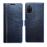 Dhar Flips Black GP Flip Cover Oppo A53s | Leather Finish | Shock Proof | Magnetic Clouser | Light Weight | Compatible with Oppo A53s Cover | Best Designer Cover For Oppo A53s