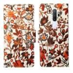 Dhar Flips Orange Pattern Flip Cover Oppo A9 2020 | Leather Finish | Shock Proof | Magnetic Clouser | Light Weight | Compatible with Oppo A9 2020 Cover | Best Designer Cover For Oppo A9 2020