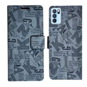 Dhar Flips Grey ATZ Flip Cover Oppo Reno 6 Pro 5G | Leather Finish | Shock Proof | Magnetic Clouser | Light Weight | Compatible with Oppo Reno 6 Pro 5G Cover | Best Designer Cover For Oppo Reno 6 Pro 5G