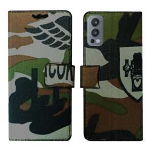 Dhar Flips Army Flip Cover One Plus Nord 2 | Leather Finish | Shock Proof | Magnetic Clouser | Light Weight | Compatible with One Plus Nord 2 Cover | Best Designer Cover For One Plus Nord 2