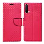 Dhar Flips Pink Dot Flip Cover One Plus Nord CE | Leather Finish | Shock Proof | Magnetic Clouser | Light Weight | Compatible with One Plus Nord CE Cover | Best Designer Cover For One Plus Nord CE