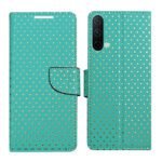 Dhar Flips Aquamarine Dot Flip Cover One Plus Nord CE | Leather Finish | Shock Proof | Magnetic Clouser | Light Weight | Compatible with One Plus Nord CE Cover | Best Designer Cover For One Plus Nord CE