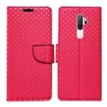 Dhar Flips Pink Dot Flip Cover Oppo A9 2020 | Leather Finish | Shock Proof | Magnetic Clouser | Light Weight | Compatible with Oppo A9 2020 Cover | Best Designer Cover For Oppo A9 2020