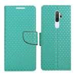 Dhar Flips Aquamarine Dot Flip Cover Oppo A9 2020 | Leather Finish | Shock Proof | Magnetic Clouser | Light Weight | Compatible with Oppo A9 2020 Cover | Best Designer Cover For Oppo A9 2020