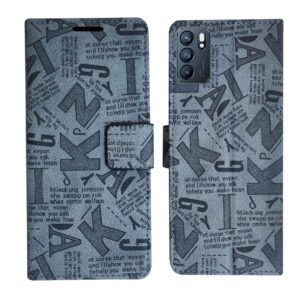 Dhar Flips Grey ATZ Flip Cover Oppo Reno 6 5G | Leather Finish | Shock Proof | Magnetic Clouser | Light Weight | Compatible with Oppo Reno 6 5G Cover | Best Designer Cover For Oppo Reno 6 5G