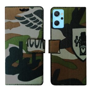 Dhar Flips Army Flip Cover Realme 9i   | Leather Finish | Shock Proof | Magnetic Clouser | Light Weight | Compatible with Realme 9i  Cover | Best Designer Cover For Realme 9i