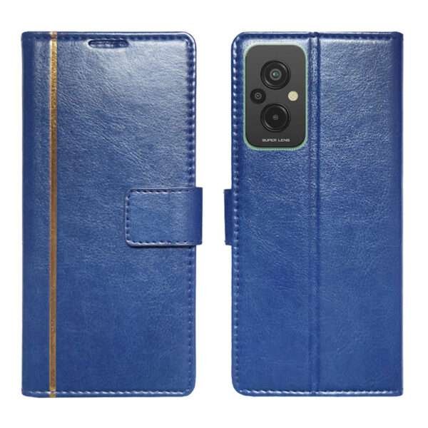 Dhar Flips Blue GP Flip Cover Redmi 11 Prime 4G   | Leather Finish | Shock Proof | Magnetic Clouser | Light Weight | Compatible with Redmi 11 Prime 4G  Cover | Best Designer Cover For Redmi 11 Prime 4G