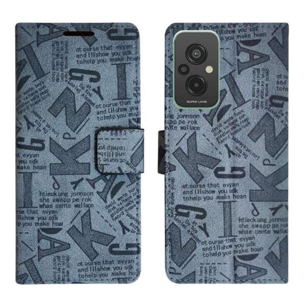 Dhar Flips Grey ATZ Flip Cover Redmi 11 Prime 4G   | Leather Finish | Shock Proof | Magnetic Clouser | Light Weight | Compatible with Redmi 11 Prime 4G  Cover | Best Designer Cover For Redmi 11 Prime 4G