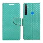 Dhar Flips Aquamarine Dot Flip Cover Realme 5 | Leather Finish | Shock Proof | Magnetic Clouser | Light Weight | Compatible with Realme 5 Cover | Best Designer Cover For Realme 5