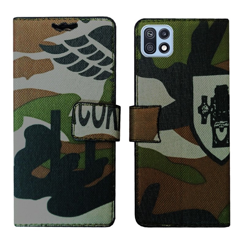 Dhar Flips Army Flip Cover Samsung F42 5G | Leather Finish | Shock Proof | Magnetic Clouser | Light Weight | Compatible with Samsung F42 5G Cover | Best Designer Cover For Samsung F42 5G