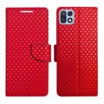 Dhar Flips Red Dot Flip Cover Samsung F42 5G | Leather Finish | Shock Proof | Magnetic Clouser | Light Weight | Compatible with Samsung F42 5G Cover | Best Designer Cover For Samsung F42 5G