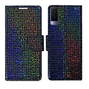 Dhar Flips Glitter Flip Cover Vivo V21e 5G | Leather Finish | Shock Proof | Magnetic Clouser | Light Weight | Compatible with Vivo V21e 5G Cover | Best Designer Cover For Vivo V21e 5G