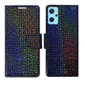 Dhar Flips Glitter Flip Cover Realme 9i   | Leather Finish | Shock Proof | Magnetic Clouser | Light Weight | Compatible with Realme 9i  Cover | Best Designer Cover For Realme 9i
