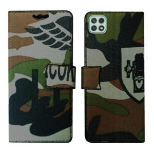 Dhar Flips Army Flip Cover Samsung A22 5G | Leather Finish | Shock Proof | Magnetic Clouser | Light Weight | Compatible with Samsung A22 5G Cover | Best Designer Cover For Samsung A22 5G