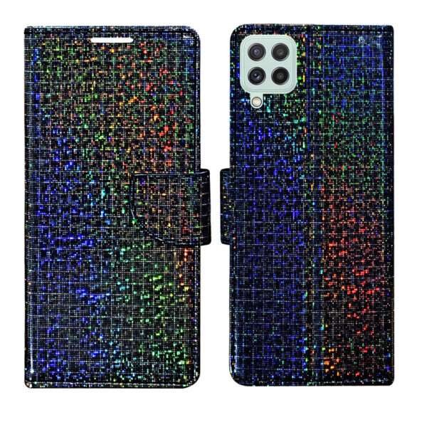 Dhar Flips Glitter Flip Cover Samsung A22 4G | Leather Finish | Shock Proof | Magnetic Clouser | Light Weight | Compatible with Samsung A22 4G Cover | Best Designer Cover For Samsung A22 4G