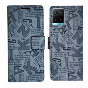 Dhar Flips Grey ATZ Flip Cover Vivo Y33s | Leather Finish | Shock Proof | Magnetic Clouser | Light Weight | Compatible with Vivo Y33s Cover | Best Designer Cover For Vivo Y33s