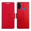 Dhar Flips Red Dot Flip Cover Infinix Smart 4 Plus | Leather Finish | Shock Proof | Magnetic Clouser | Light Weight | Compatible with Infinix Smart 4 Plus Cover | Best Designer Cover For Infinix Smart 4 Plus