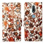 Dhar Flips Orange Pattern Flip Cover Nokia 2.4 | Leather Finish | Shock Proof | Magnetic Clouser | Light Weight | Compatible with Nokia 2.4 Cover | Best Designer Cover For Nokia 2.4