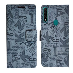 Dhar Flips Grey ATZ Flip Cover Oppo A31 | Leather Finish | Shock Proof | Magnetic Clouser | Light Weight | Compatible with Oppo A31 Cover | Best Designer Cover For Oppo A31