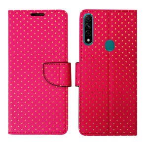 Dhar Flips Pink Dot Flip Cover Oppo A31 | Leather Finish | Shock Proof | Magnetic Clouser | Light Weight | Compatible with Oppo A31 Cover | Best Designer Cover For Oppo A31