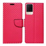 Dhar Flips Pink Dot Flip Cover Oppo A54 | Leather Finish | Shock Proof | Magnetic Clouser | Light Weight | Compatible with Oppo A54 Cover | Best Designer Cover For Oppo A54