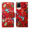 Dhar Flips Red Pattern Flip Cover Oppo A54 | Leather Finish | Shock Proof | Magnetic Clouser | Light Weight | Compatible with Oppo A54 Cover | Best Designer Cover For Oppo A54