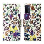 Dhar Flips Purple Pattern Flip Cover Oppo A74 | Leather Finish | Shock Proof | Magnetic Clouser | Light Weight | Compatible with Oppo A74 Cover | Best Designer Cover For Oppo A74