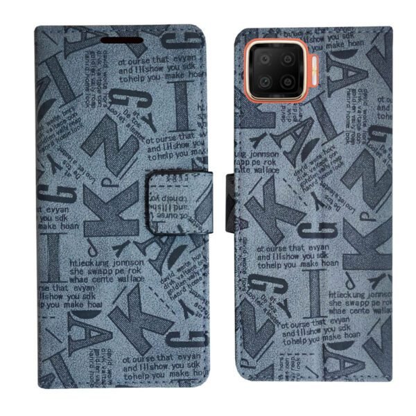 Dhar Flips Grey ATZ Flip Cover Oppo F17 Pro | Leather Finish | Shock Proof | Magnetic Clouser | Light Weight | Compatible with Oppo F17 Pro Cover | Best Designer Cover For Oppo F17 Pro