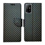 Dhar Flips Black Dot Flip Cover Oppo F19 Pro Plus | Leather Finish | Shock Proof | Magnetic Clouser | Light Weight | Compatible with Oppo F19 Pro Plus Cover | Best Designer Cover For Oppo F19 Pro Plus