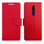 Dhar Flips Red Dot Flip Cover Oppo F11 | Leather Finish | Shock Proof | Magnetic Clouser | Light Weight | Compatible with Oppo F11 Cover | Best Designer Cover For Oppo F11