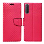 Dhar Flips Pink Dot Flip Cover Oppo Reno 3 Pro | Leather Finish | Shock Proof | Magnetic Clouser | Light Weight | Compatible with Oppo Reno 3 Pro Cover | Best Designer Cover For Oppo Reno 3 Pro