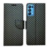 Dhar Flips Black Dot Flip Cover Oppo Reno 5 Pro | Leather Finish | Shock Proof | Magnetic Clouser | Light Weight | Compatible with Oppo Reno 5 Pro Cover | Best Designer Cover For Oppo Reno 5 Pro