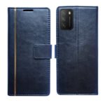 Dhar Flips Black GP Flip Cover Poco M3 | Leather Finish | Shock Proof | Magnetic Clouser | Light Weight | Compatible with Poco M3 Cover | Best Designer Cover For Poco M3