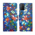 Dhar Flips Blue Pattern Flip Cover Poco M3 | Leather Finish | Shock Proof | Magnetic Clouser | Light Weight | Compatible with Poco M3 Cover | Best Designer Cover For Poco M3