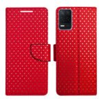 Dhar Flips Red Dot Flip Cover Realme Narzo 30 5G | Leather Finish | Shock Proof | Magnetic Clouser | Light Weight | Compatible with Realme Narzo 30 5G Cover | Best Designer Cover For Realme Narzo 30 5G