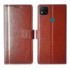 Dhar Flips Brown GP Flip Cover Redmi 9 | Leather Finish | Shock Proof | Magnetic Clouser | Light Weight | Compatible with Redmi 9 Cover | Best Designer Cover For Redmi 9