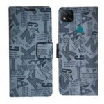 Dhar Flips Grey ATZ Flip Cover Redmi 9 | Leather Finish | Shock Proof | Magnetic Clouser | Light Weight | Compatible with Redmi 9 Cover | Best Designer Cover For Redmi 9