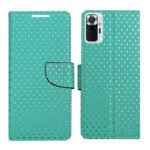 Dhar Flips Aquamarine Dot Flip Cover Redmi Note 10 Pro | Leather Finish | Shock Proof | Magnetic Clouser | Light Weight | Compatible with Redmi Note 10 Pro Cover | Best Designer Cover For Redmi Note 10 Pro