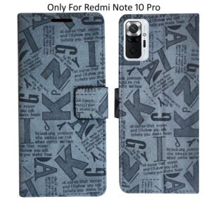 Dhar Flips Grey ATZ Flip Cover Redmi Note 10 Pro | Leather Finish | Shock Proof | Magnetic Clouser | Light Weight | Compatible with Redmi Note 10 Pro Cover | Best Designer Cover For Redmi Note 10 Pro