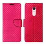 Dhar Flips Pink Dot Flip Cover Redmi Note 5 | Leather Finish | Shock Proof | Magnetic Clouser | Light Weight | Compatible with Redmi Note 5 Cover | Best Designer Cover For Redmi Note 5