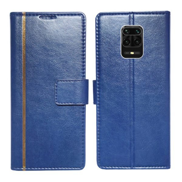 Dhar Flips Blue GP Flip Cover Redmi Note 10 Lite | Leather Finish | Shock Proof | Magnetic Clouser | Light Weight | Compatible with Redmi Note 10 Lite Cover | Best Designer Cover For Redmi Note 10 Lite