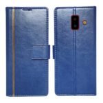 Dhar Flips Blue GP Flip Cover Samsung J6 Plus | Leather Finish | Shock Proof | Magnetic Clouser | Light Weight | Compatible with Samsung J6 Plus Cover | Best Designer Cover For Samsung J6 Plus